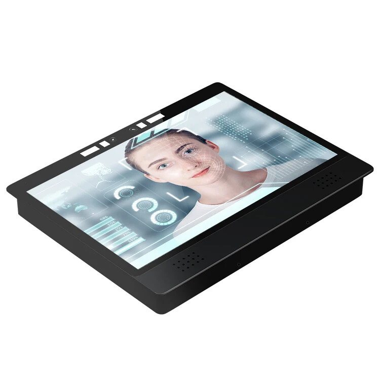 Facial Recognition Intercom Biometric Access Control Display With Dual Camera gallery
