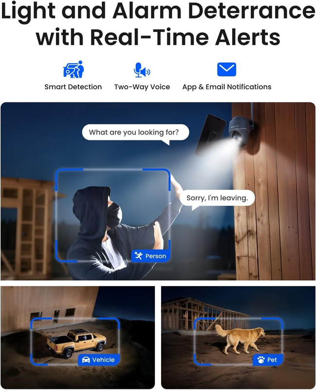 4K LTE Cellular Security Camera Wireless Outdoor, 360° Smart Detection with Auto gallery