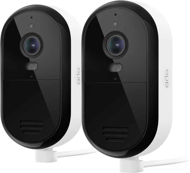 2-Pack 2K Outdoor Security Cameras with Night Vision & 2-Way Audio