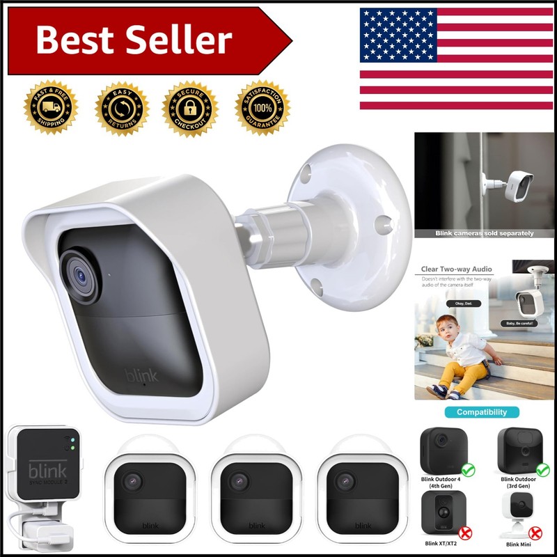 Sturdy Protective Covers for Blink Cameras with Adjustable Wall & Ceiling Mounts