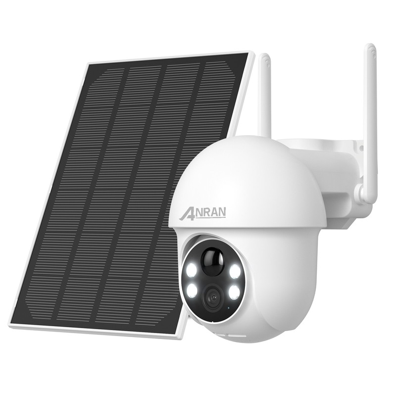ANRAN Solar Battery WiFi Outdoor Pan/Tilt Home Security Cameras System Wireless