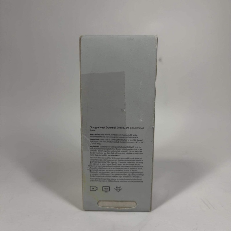 Google Nest Doorbell Home Security Camera White P27-G6PPP gallery