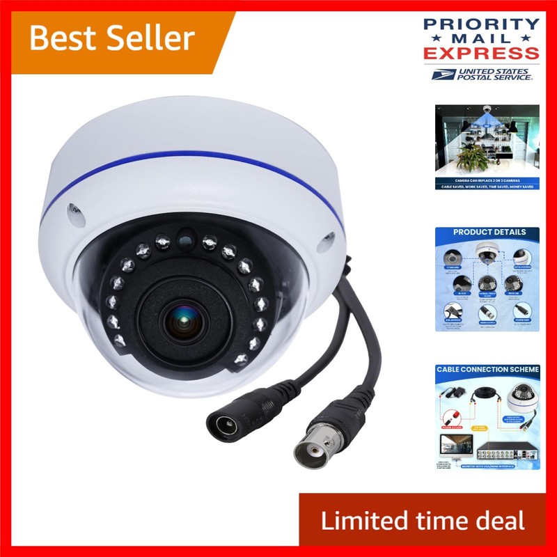1080P HD 2MP 180° Fisheye Surveillance Camera with Night Vision – Vandal Proof