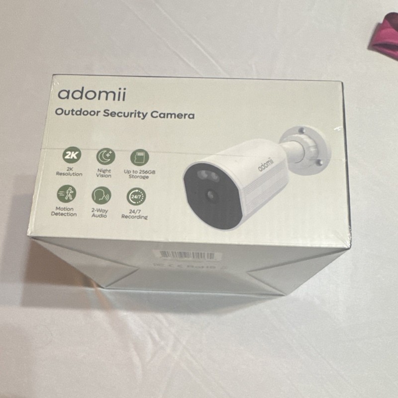 adomii Outdoor Security Camera 2K Night Vision Motion Detection 2-Way Audio