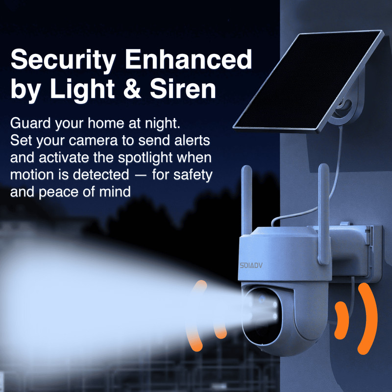 Solar Battery Powered Security Camera WiFi6 Wireless System PTZ 3MP IP65 Outdoor gallery