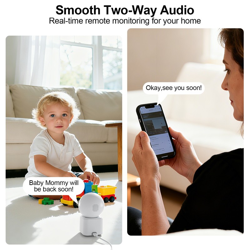 ARCCTV 2K WiFi Pan/Tilt Security Camera Wireless Indoor For Dog/Pet/Baby Monitor gallery