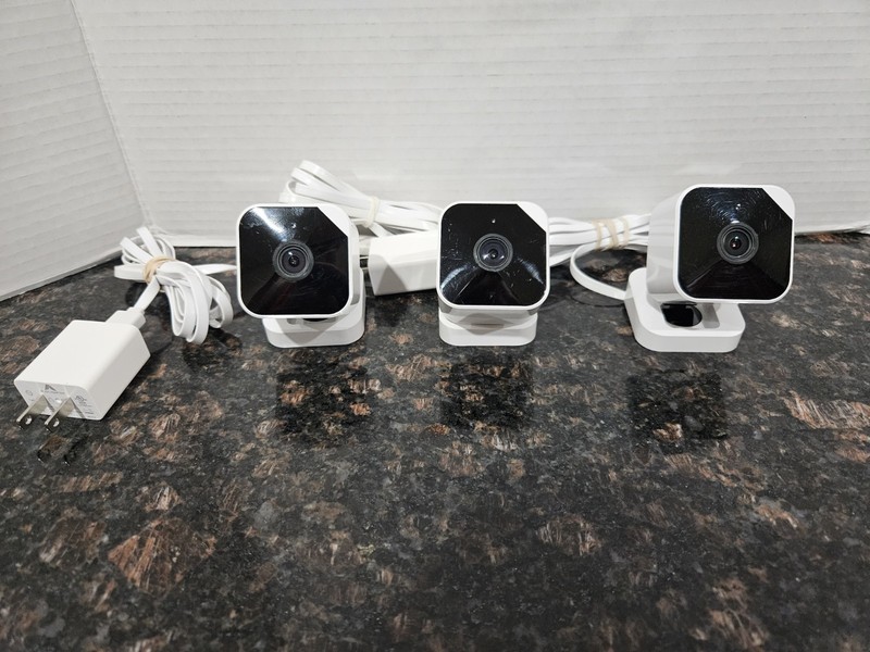 Abode Cam 2 Wi-Fi IP Security Cameras, White, Lot of 3, for Alarm System