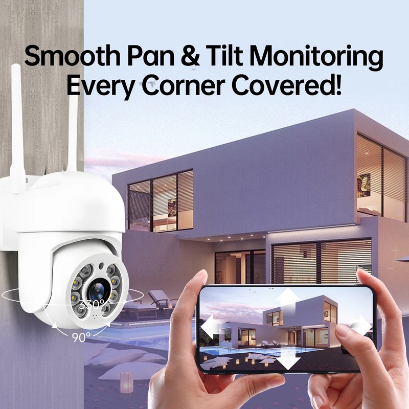 5MP Mini PTZ IP Cameras Wifi Human Detection Night Vision Outdoor CCTV Cameras gallery