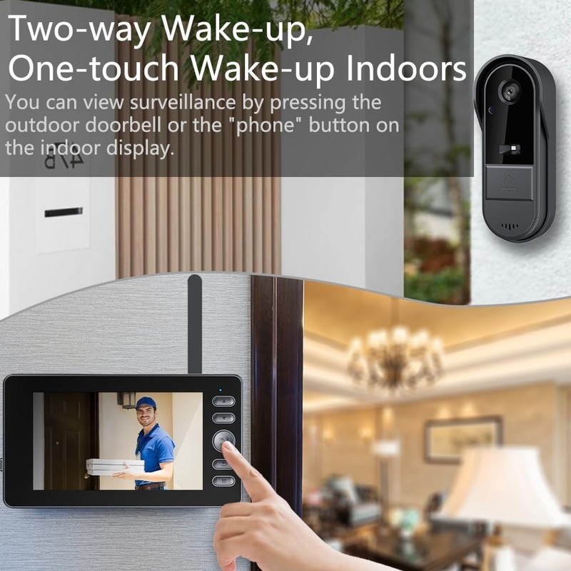 Doorbell Camera Wireless No Subscription with Monitor for Home/Apartment, Tim... gallery