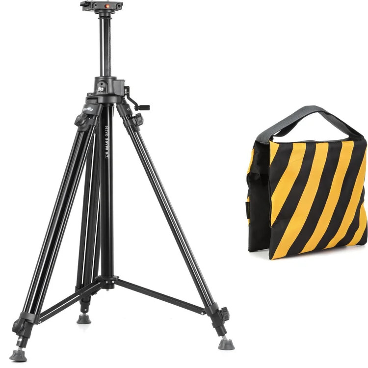 Ikan GA230-PTZ Aluminum Tripod for PTZ Cameras with Saddle Sandbag and Weight
