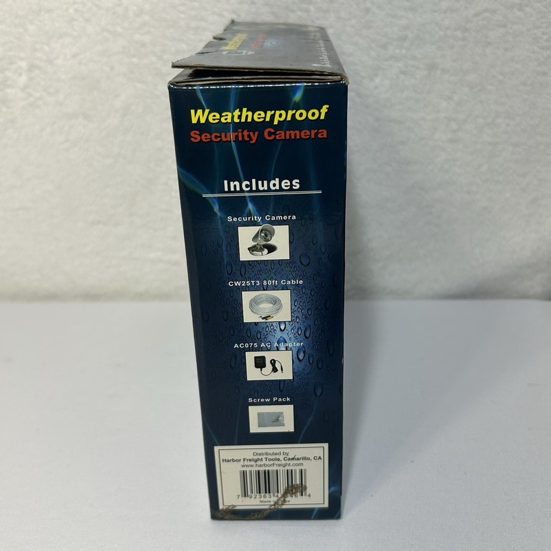 IP 56 Weatherproof Security Camera To TV Color W/ Night Vision & Mic New In box gallery