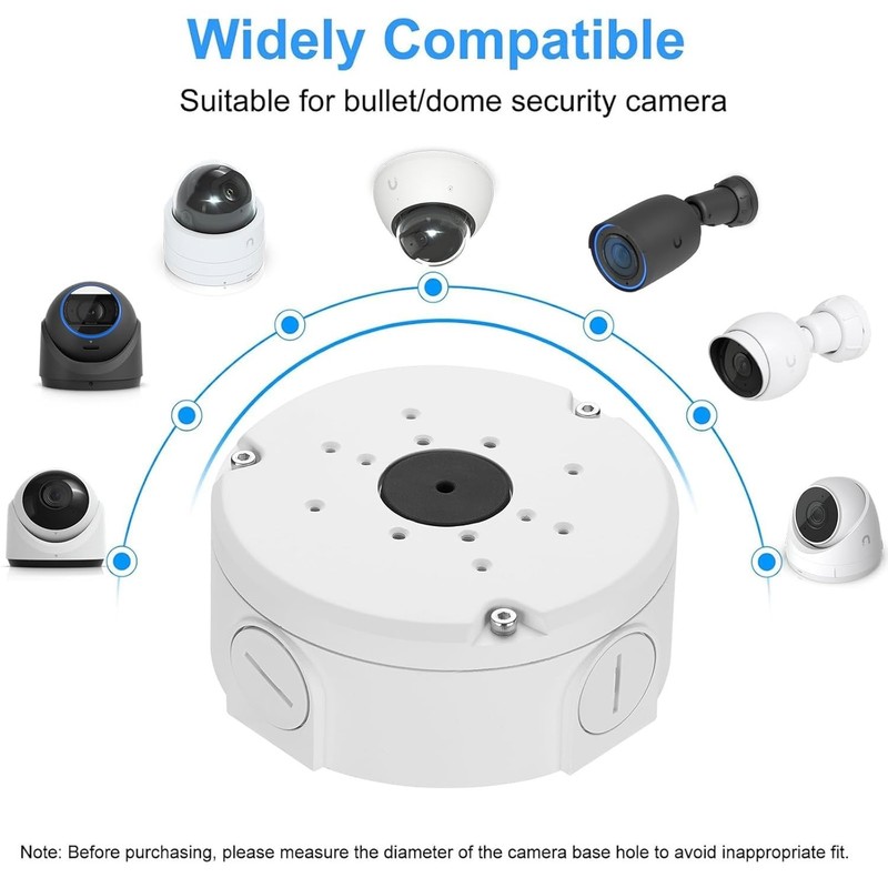 Junction Box Mount Compatible with Ubiquiti Camera Unifi Dome Turret White gallery