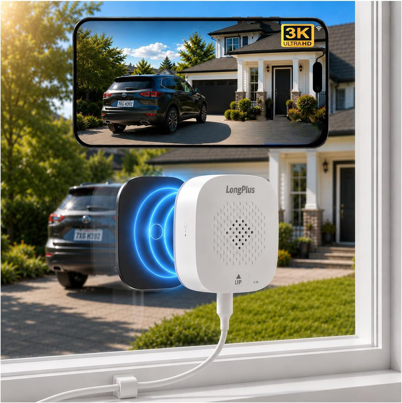 5MP 3K Window Camera for Home Security, Wifi6 Safeview Camera | Blacklight Full- gallery
