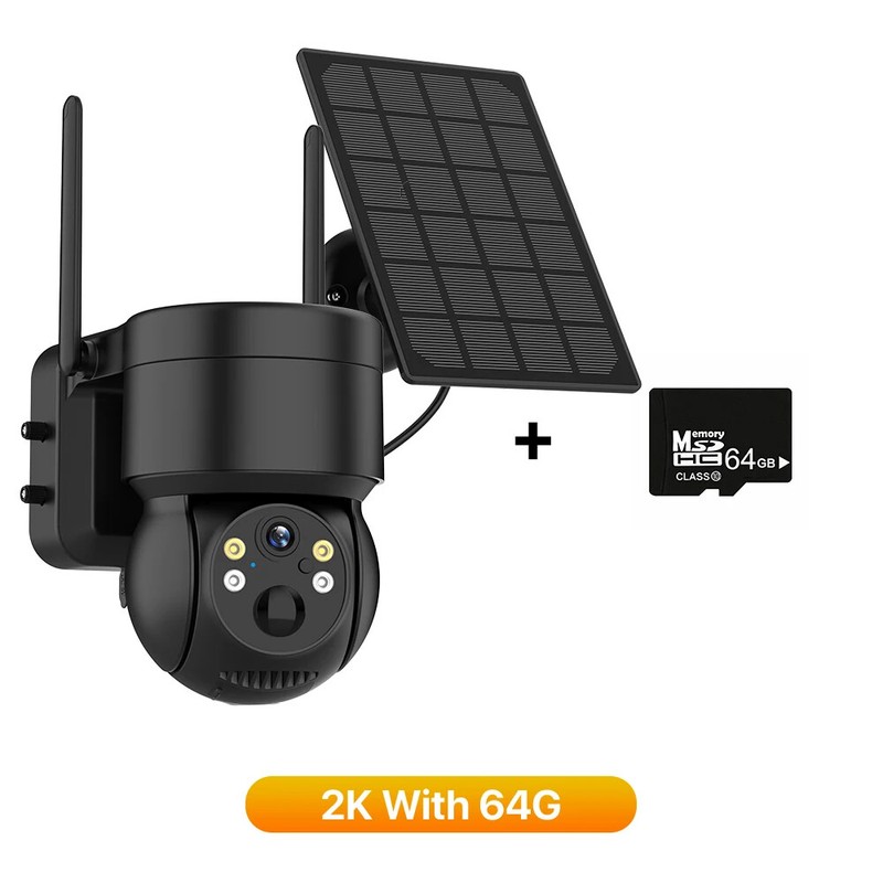4K HD Solar WiFi Camera Outdoor 2K Security Solar Panel Video Surveillance CCTV gallery