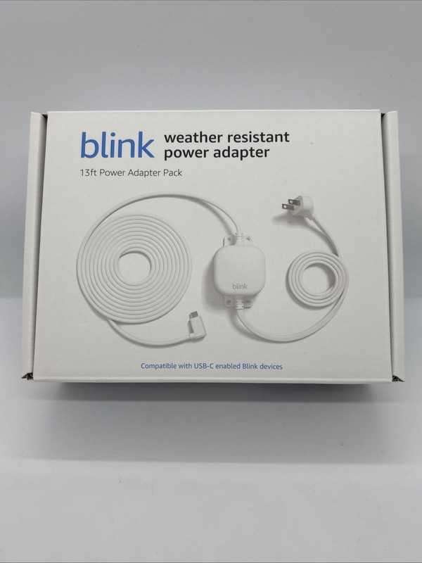 Blink Weather Resistant Power Adapter 13ft New Open Box
