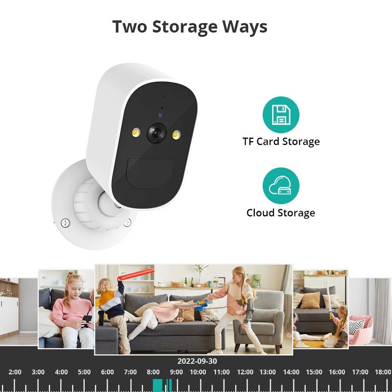 2PCS Unitoptek Solar Power Security Camera Wireless Night Vision Wifi Outdoor gallery