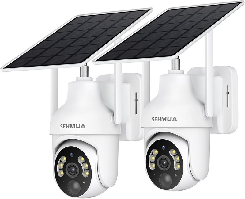 Easy to Install 2K Solar Outdoor Cameras with Color Night Vision & WiFi Access gallery