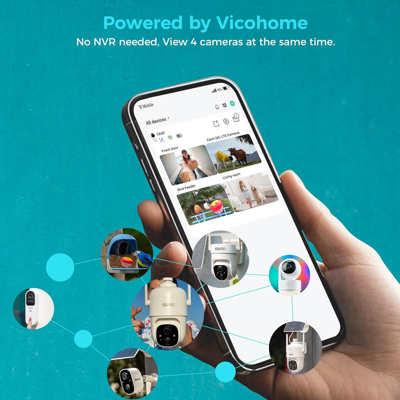 Vicohome 2K Indoor Security Camera, Plug-In, AI Tracking, 24/7 Recording, Pet/Ba gallery