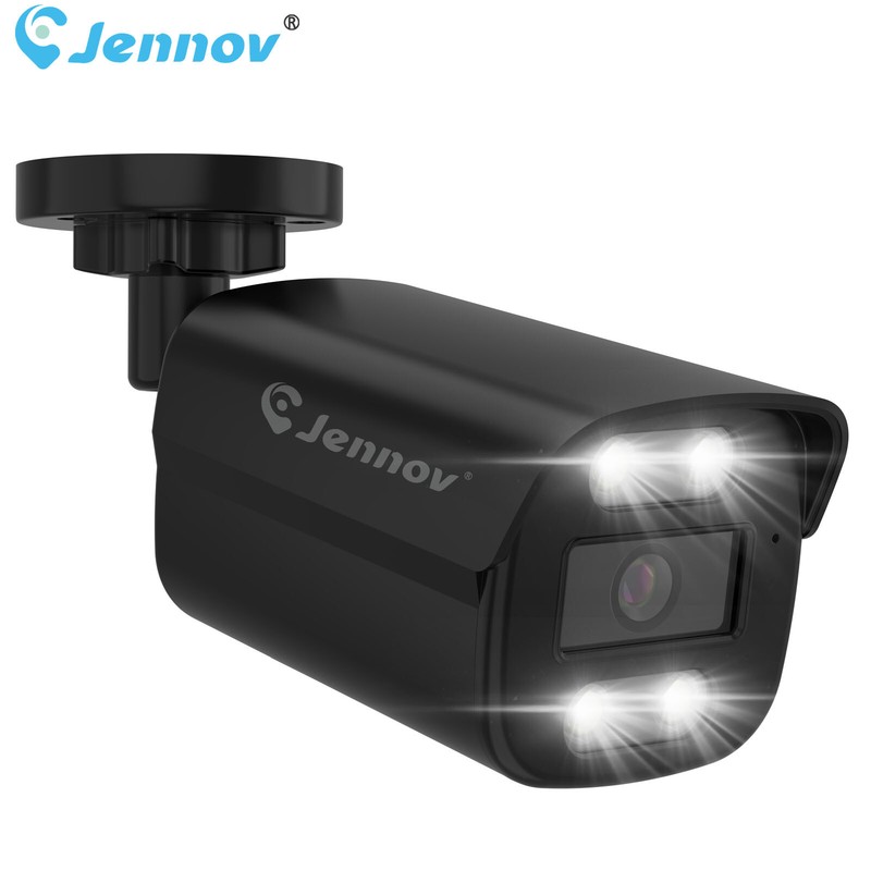 Jennov 8MP POE Security IP Camera Outdoor Color Night Two-Way Audio Recording
