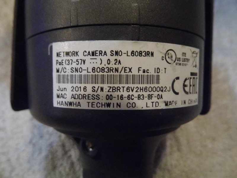 LOT OF 5 Samsung Bullet Camera iPolis SNO-L6083RN 2MP Full HD Network IR gallery