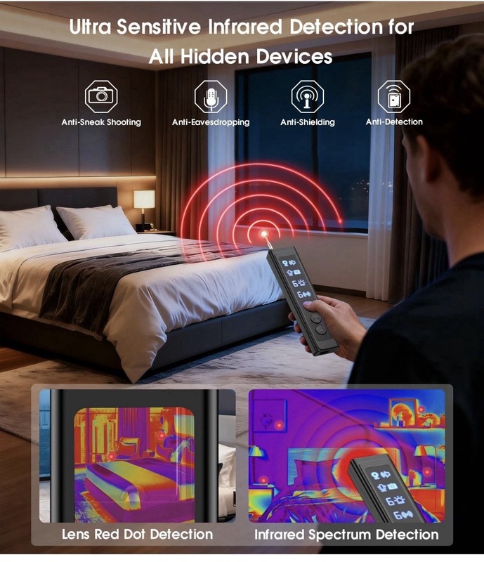 AI Hidden Camera Detector,High Precision Bug & WiFi Scanner Finder,All in One... gallery
