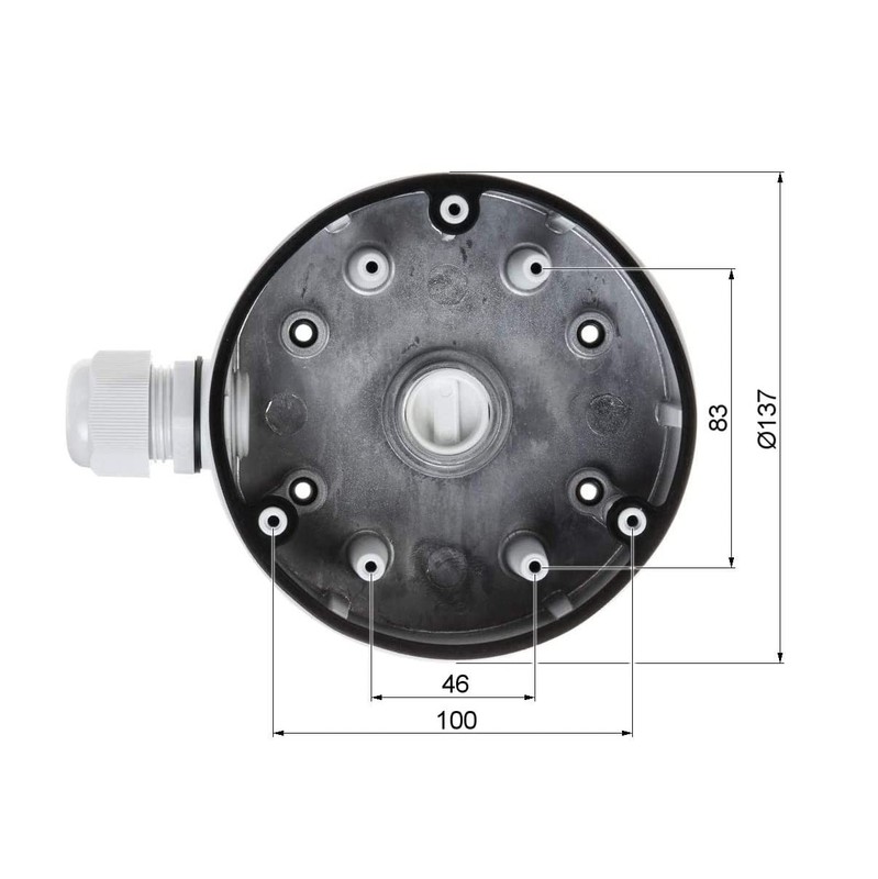 DS1280ZJDM21 CB140PT Conduit Base Junction Box Fits Dome Camera White 1 PCS gallery
