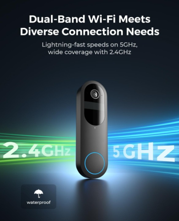Videoportero 2K WiFi con Batería, Audio Bidireccional y Vista 150° x 150°, Nuevo gallery