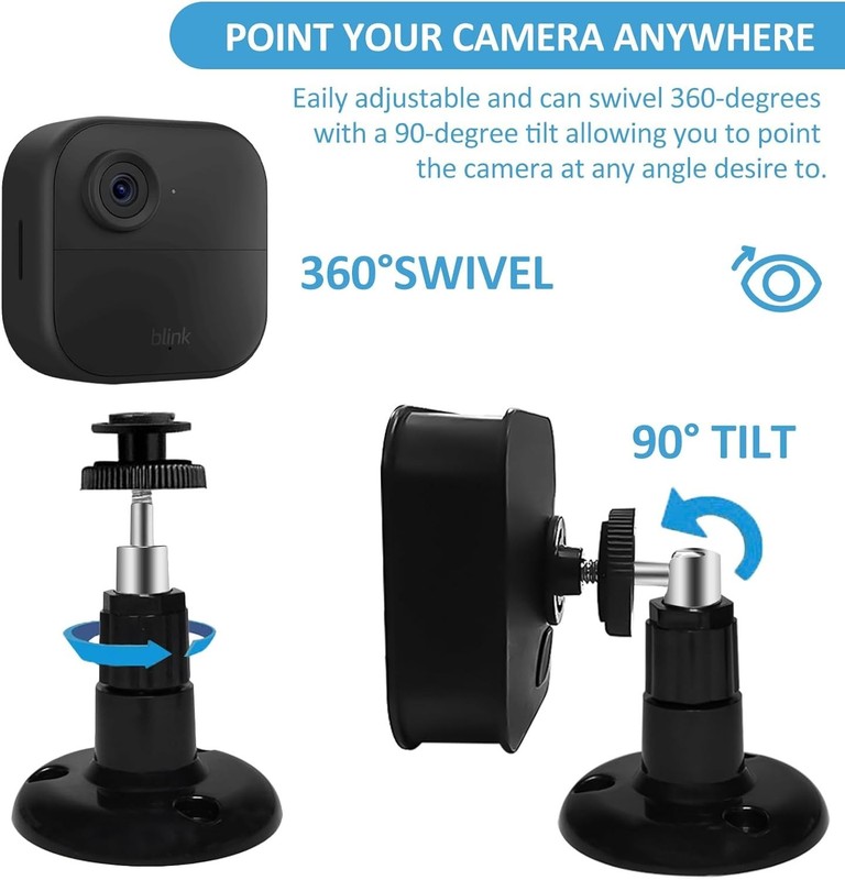 TAICHIPANDA Blink Outdoor Camera Mount 360 Degree Adjustable Indoor/Outdoor Wall gallery