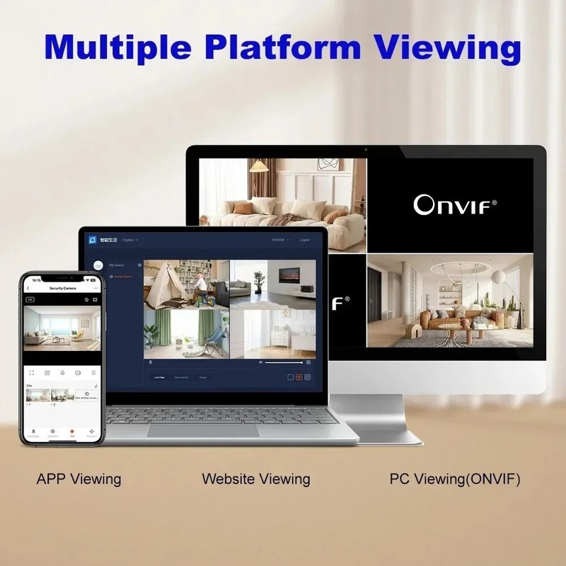 6MP Smart 5G WiFi Security Camera Auto Tracking Night Vision 6x Zoom Tuya IP Cam gallery