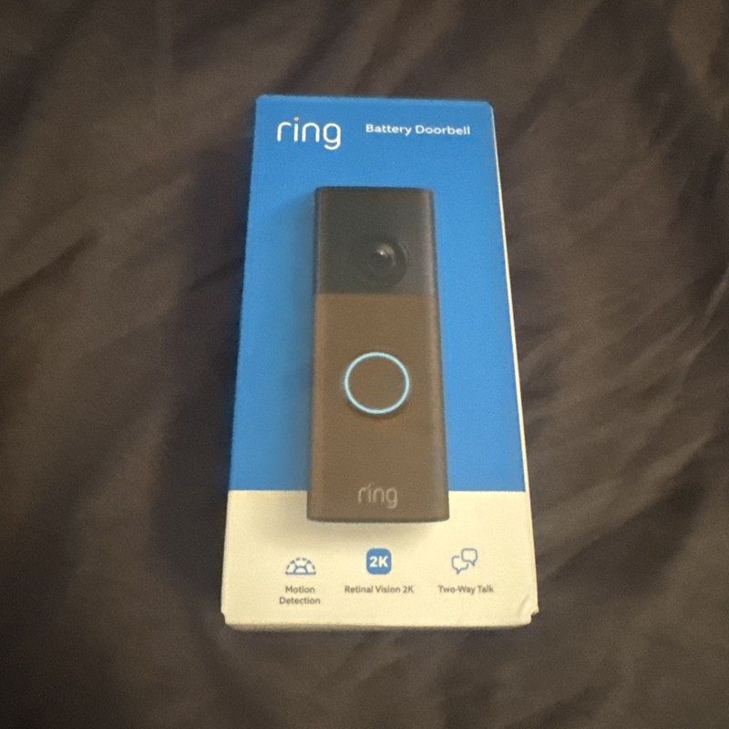 Ring – Battery Doorbell (newest model) Retinal 2K with wide-angle video, up t…