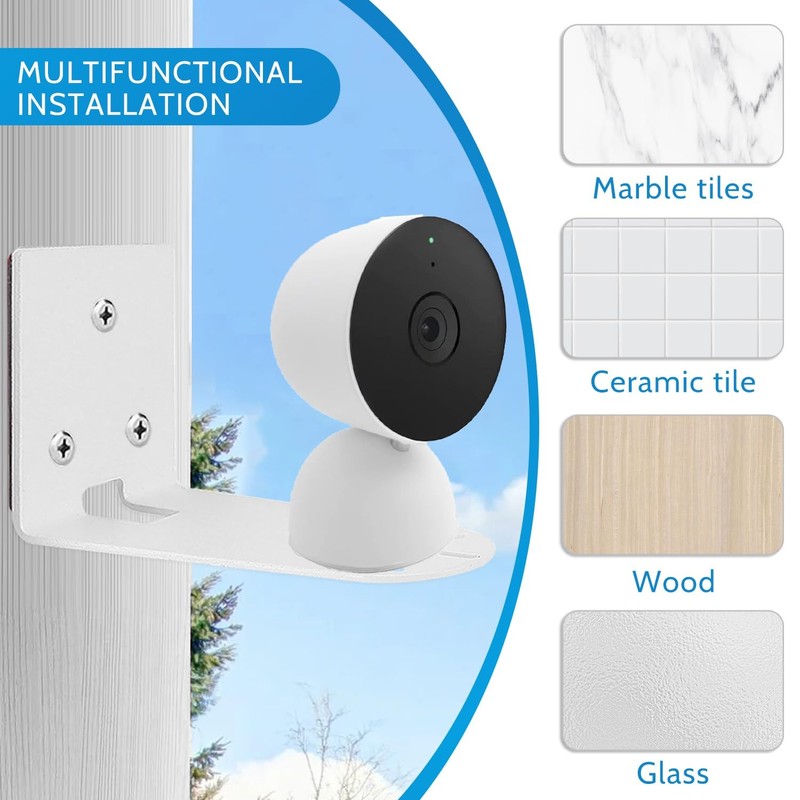 2Pack Adhesive Wall Mount Bracket for Google Nest Cam Indoor Security Camera ... gallery