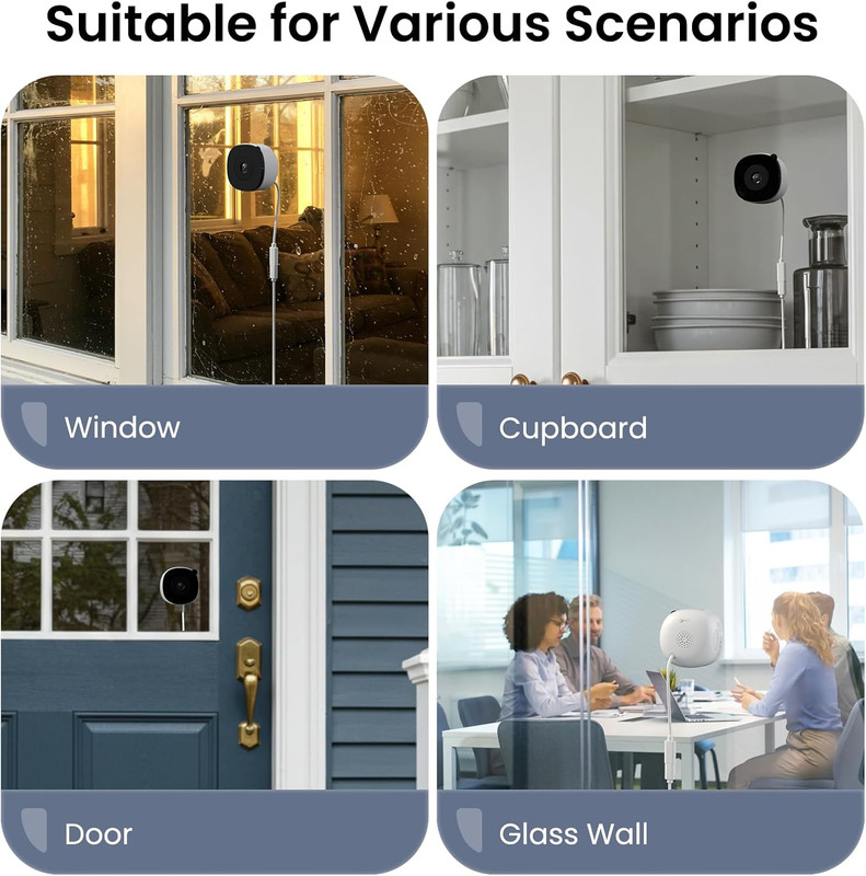 2K No Drill Window Camera-2 Pack 2.4Ghz & 5Ghz Wifi Dome Cameras for Home Securi gallery