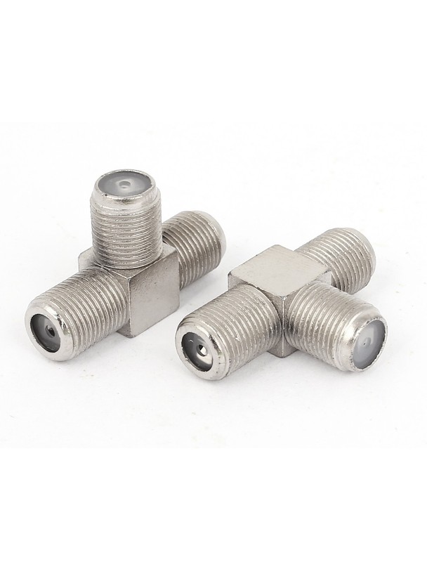 10pcs F Type Female to F Female Jack 3 Way RF Coaxial Adapter Connector gallery