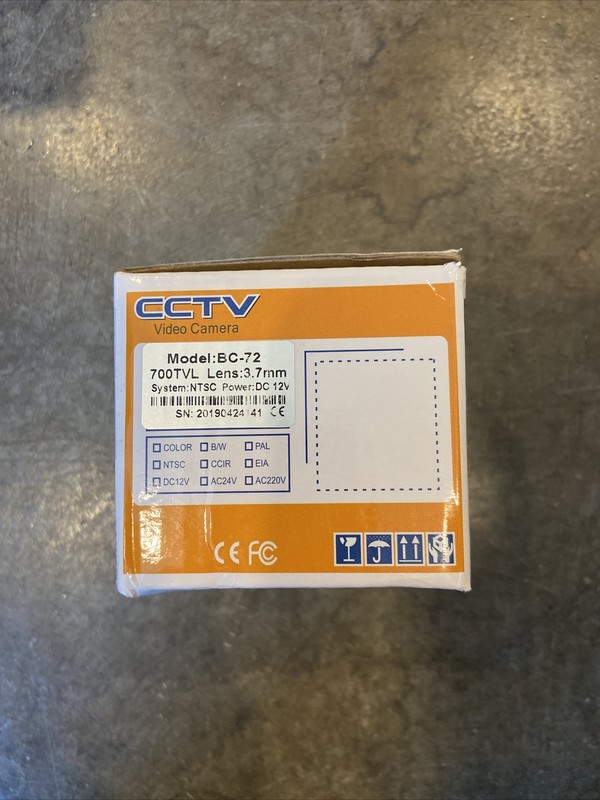 CCTV Video Camera Model: BC-72 700TVL 3.7mm Lens 12v gallery