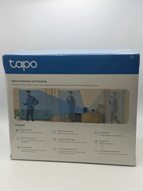 Tapo Black C211 2k Resolution Pan/Tilt Home Security Wi-Fi Camera NEW & Sealed gallery