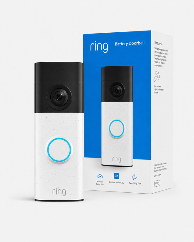 Ring 5DFYA5 Battery Doorbell Retinal 2K Wide-Angle Video 6x Zoom Two-Way Talk gallery