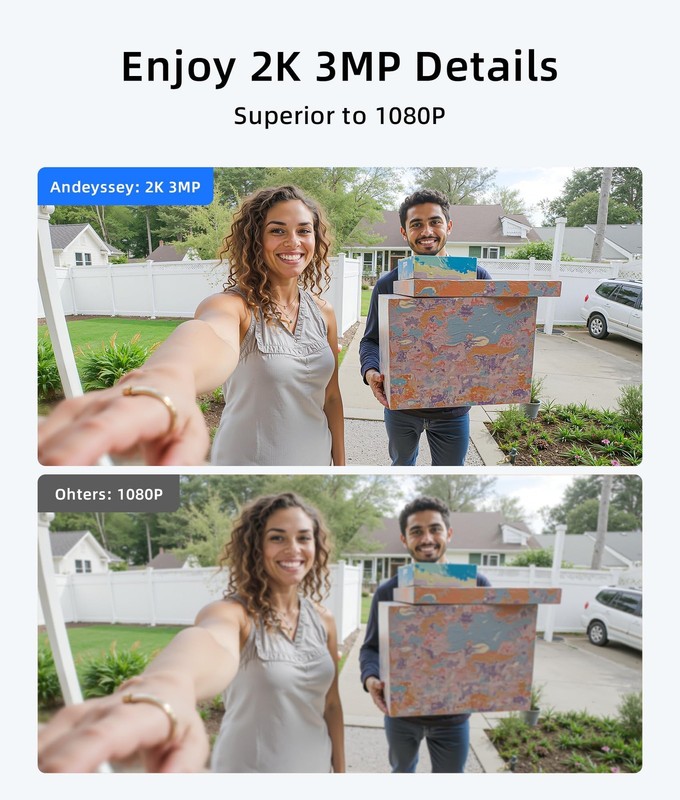 3MP Camera Doorbell Wireless Video- No Subscription Required gallery