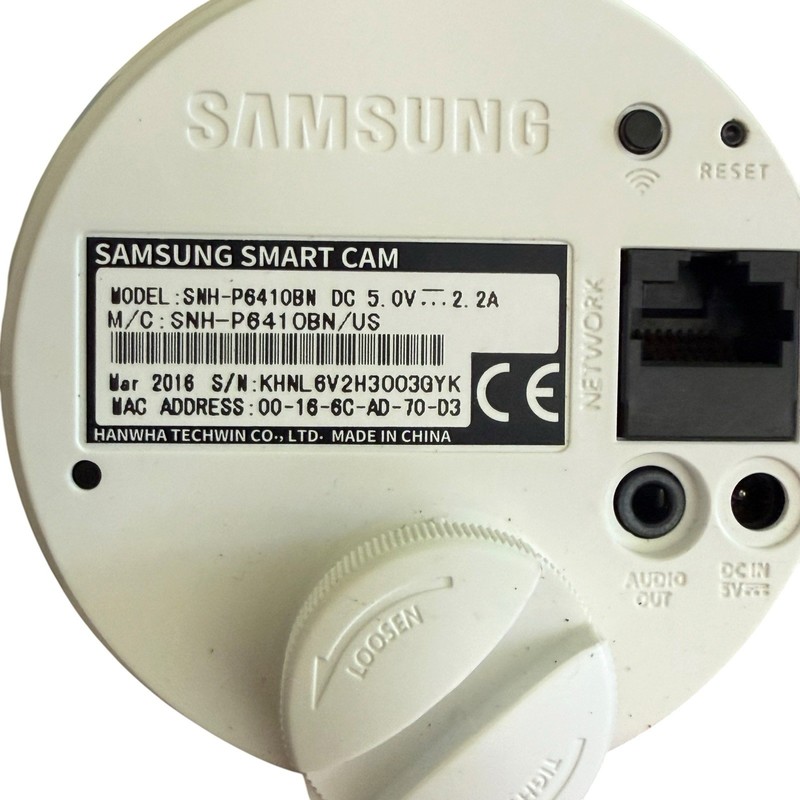 Set 2 Samsung SNH-P6410BN SmartCam HD Pro 1080p Wi-Fi Cameras w/ Power Adapters gallery
