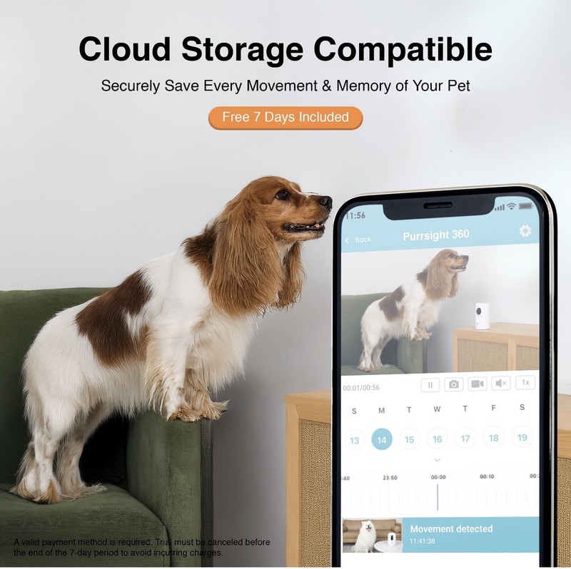 Instachew Purrsight 360° Smart Wireless Pet Camera 1080P HD 2-Way Audio New gallery