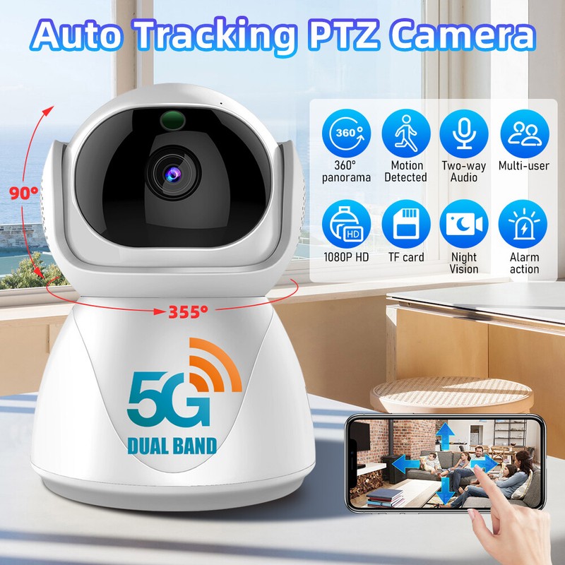 5G WiFi Security Camera Guard Indoor Wireless Security IP Cam Baby Pet Monitor