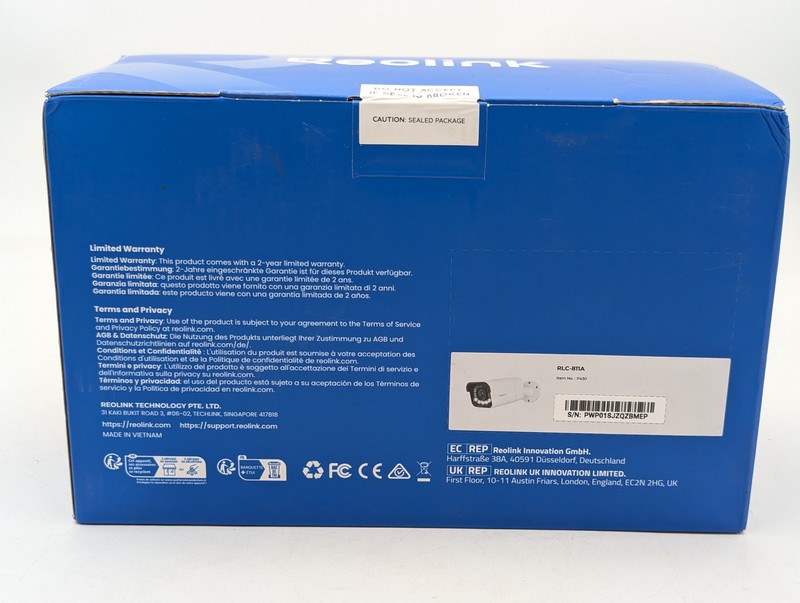 Reolink RLC-811A PoE Outdoor 4K Surveillance Camera | White gallery