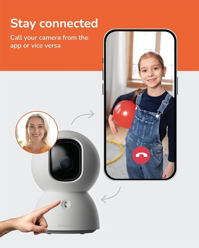 Crystal Clear 2.5K Pan-Tilt Camera, AI Human & Pet Detection gallery