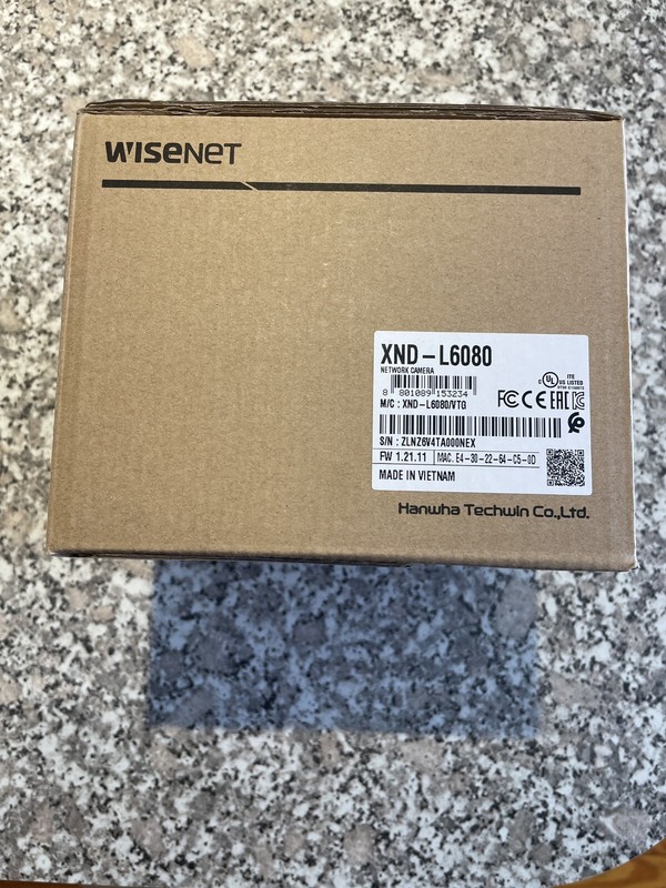 Hanwha Wisenet XND-L6080 DOME Brand New Network IP Camera