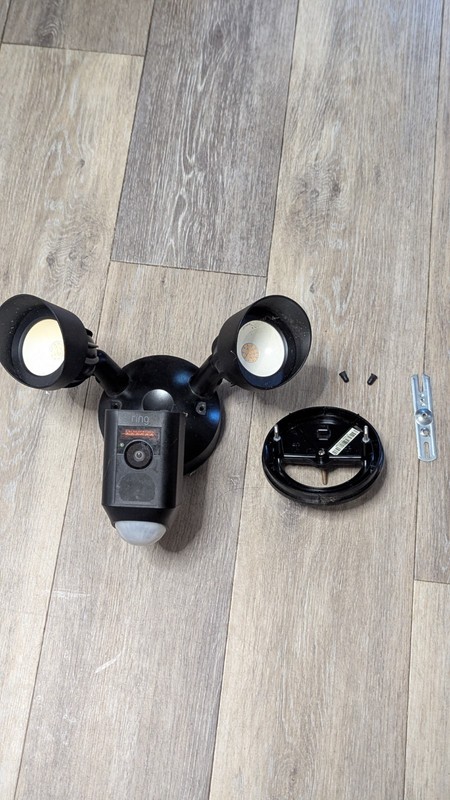 Ring Floodlight Cam Wired Plus Outdoor Camera 1080p Color Black
