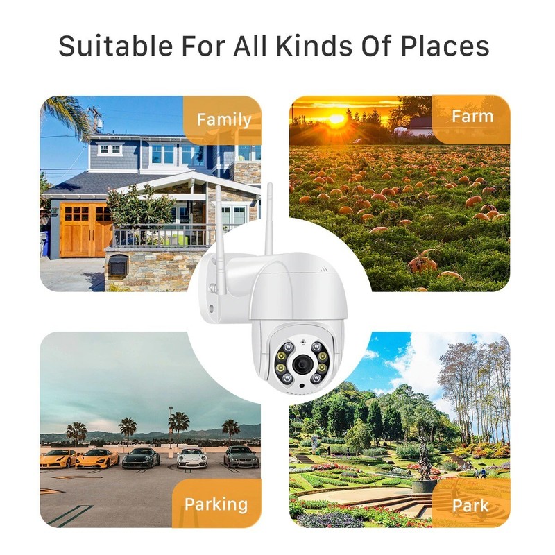 CCTV 5MP Wifi home Security camera Outdoor AI Human Detection Audio 1080P 4Xzoom gallery