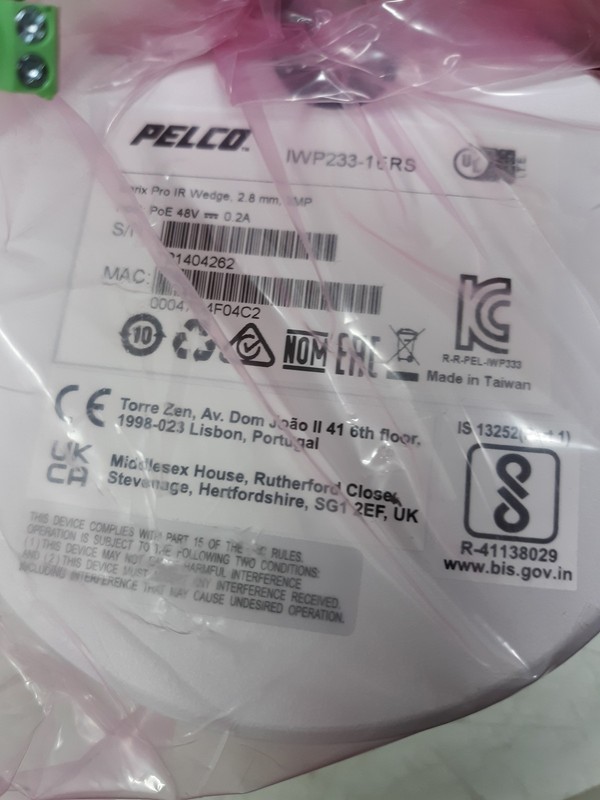 Pelco IWP233-1ERS Sarix Pro IR Wedge IP Camera 5MP 30FPS Vandal IK10 IP67 gallery