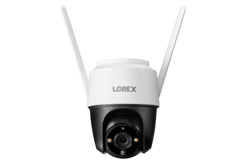 New Lorex F461AQD‑E 2K Outdoor Pan‑Tilt Camera w/ Person Detection & Siren