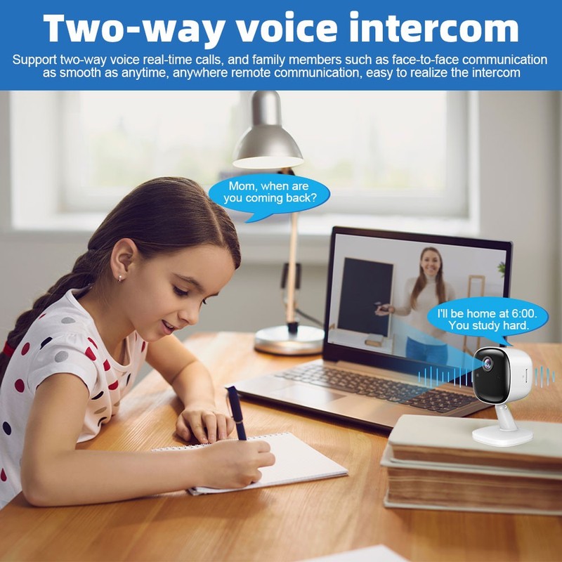 Indoor Wireless Security Camera 2.4GHz WiFi Night Vision PIR Sensor Surveillance gallery
