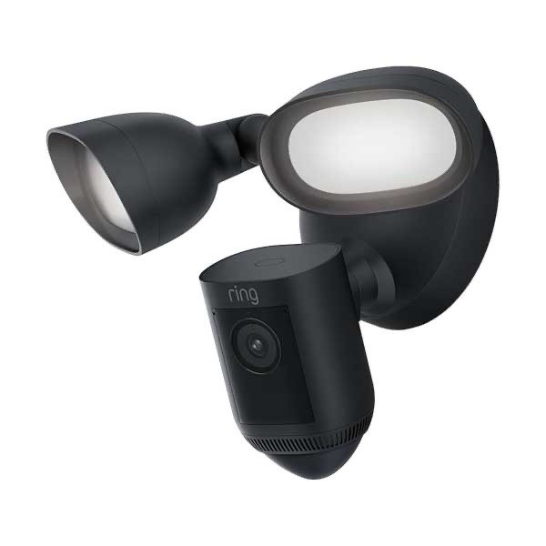 RING Floodlight Cam Wired Pro. Bird’s Eye View & 3D Motion Detection. Black