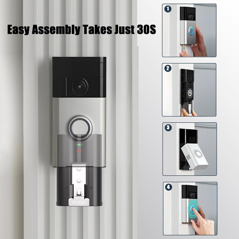 2 Pack 7200mAh Rechargeable Battery & Charger Station for Ring Doorbell 2/3/4 US gallery